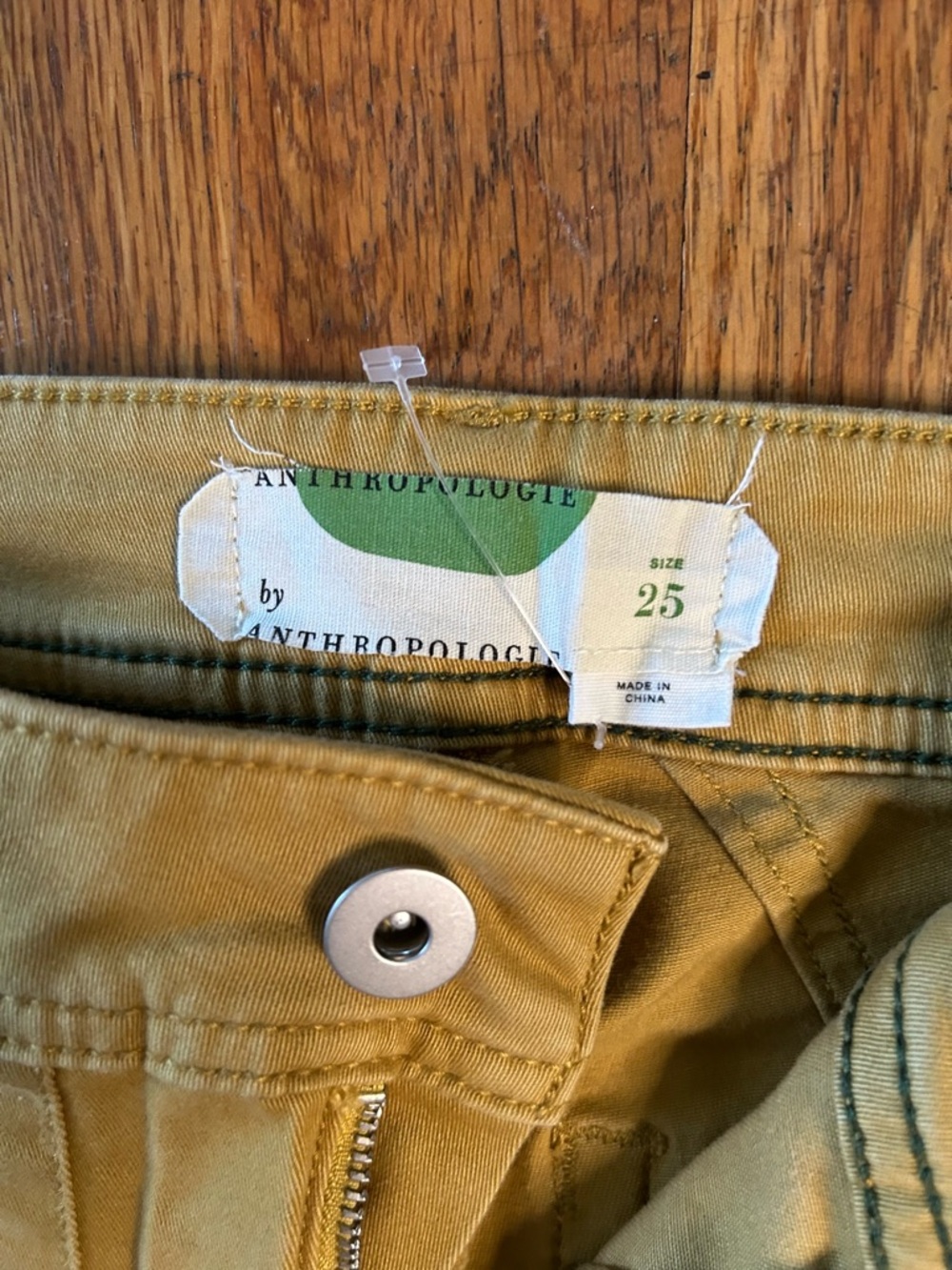 Anthropologie Mustard Utility Skinny Ankle Pants Size 25 - Picture 6 of 7